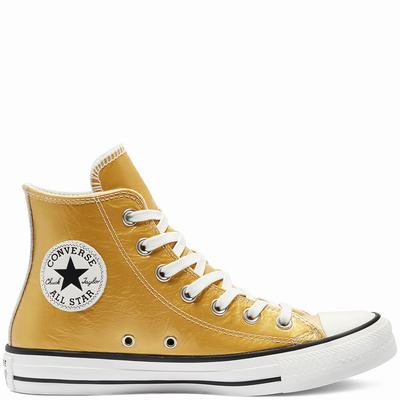 Női Converse Metallic Classics Chuck Taylor All Star Magasszárú Cipő CO5842713 Arany/Fehér